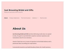 Tablet Screenshot of justbrowsingbridal.com